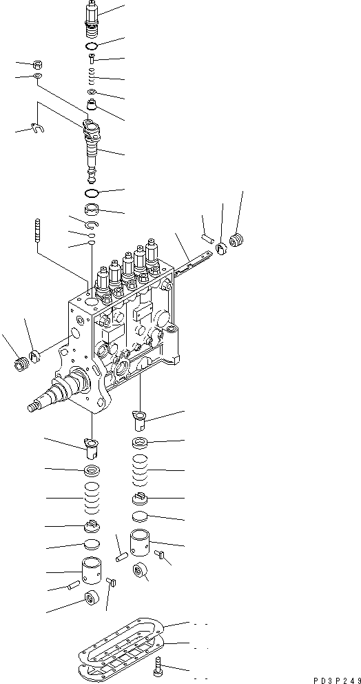 Engines Komatsu / SA12V170-1D-EA S/N 10001-UP(sa12v1rc) / FUEL INJECTION PUMP (PUMP) (L.H.) (2/2) (INNER PARTS)(#10097-)(031170 : A4010-C8A2)