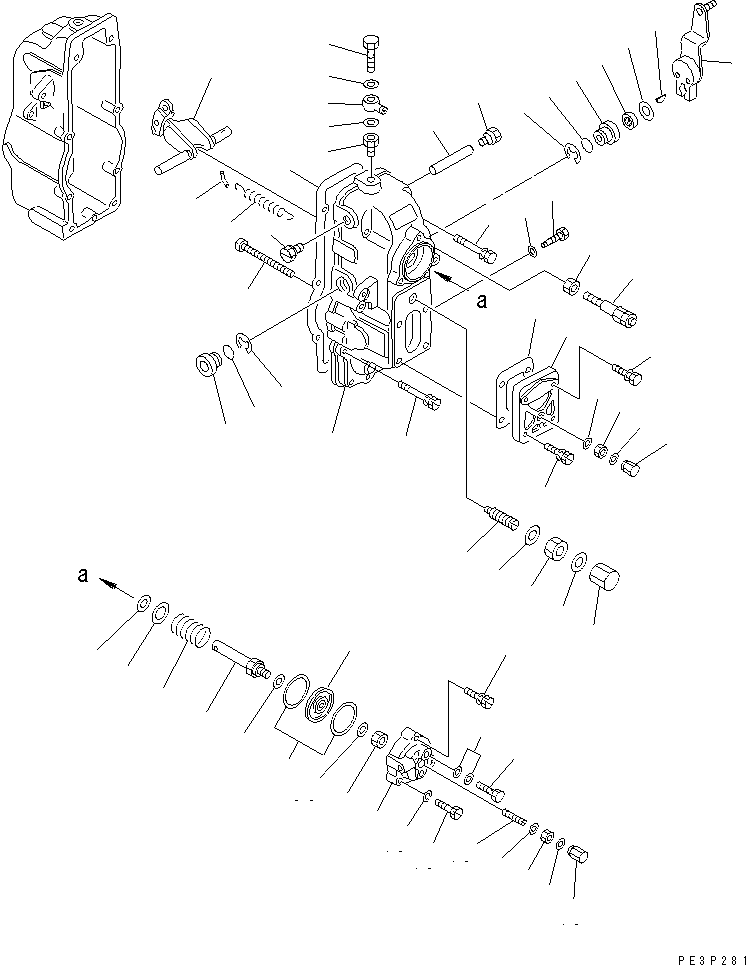 Engines Komatsu / SA12V170-1D-EA S/N 10001-UP(sa12v1rc) / FUEL INJECTION PUMP (GOVERNOR) (L.H.) (2/2) (INNER PARTS)(#10097-)(031210 : A4010-G8A2)