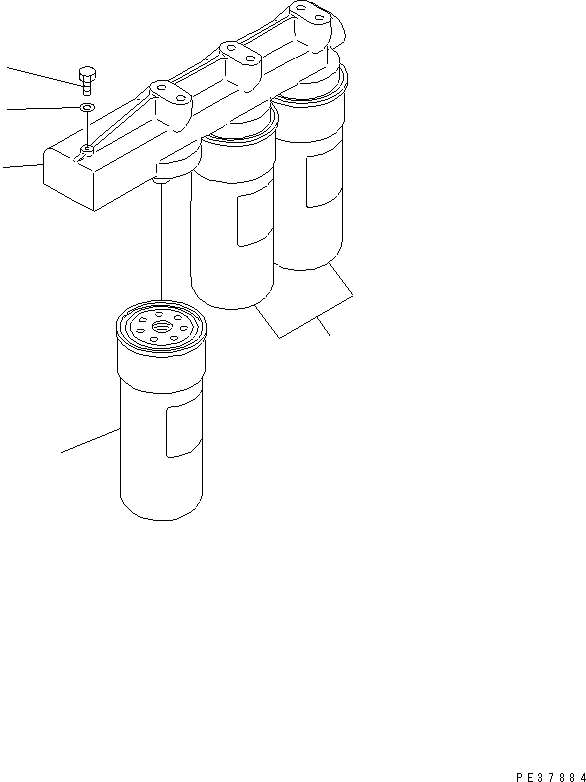 Engines Komatsu / SA12V170-1D-EA S/N 10001-UP(sa12v1rc) / FUEL FILTER (CHASSIS MOUNT)(#10024-10180)(031320 : A4110-A8A1)