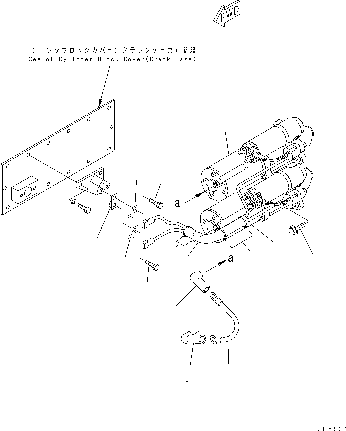 Engines Komatsu / SA12V170-1D-EA S/N 10001-UP(sa12v1rc) / STARTING MOTOR (11KW)(#10061-)(031500 : A6210-A8A1)