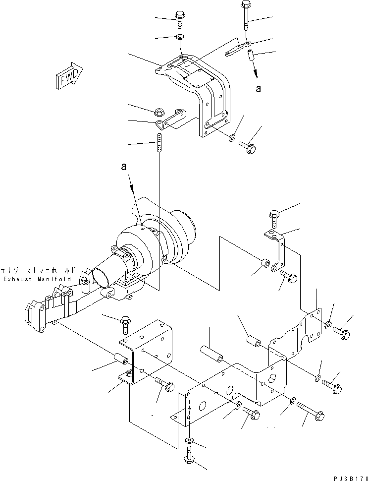 Engines Komatsu / SA6D102E-1C-Z S/N 26200467-UP(sa6d100c) / HEAT SHIELD (TUNNEL SPEC.) (CERAMIC TYPE)(#26257429-)(030350 : A1570-01C0)