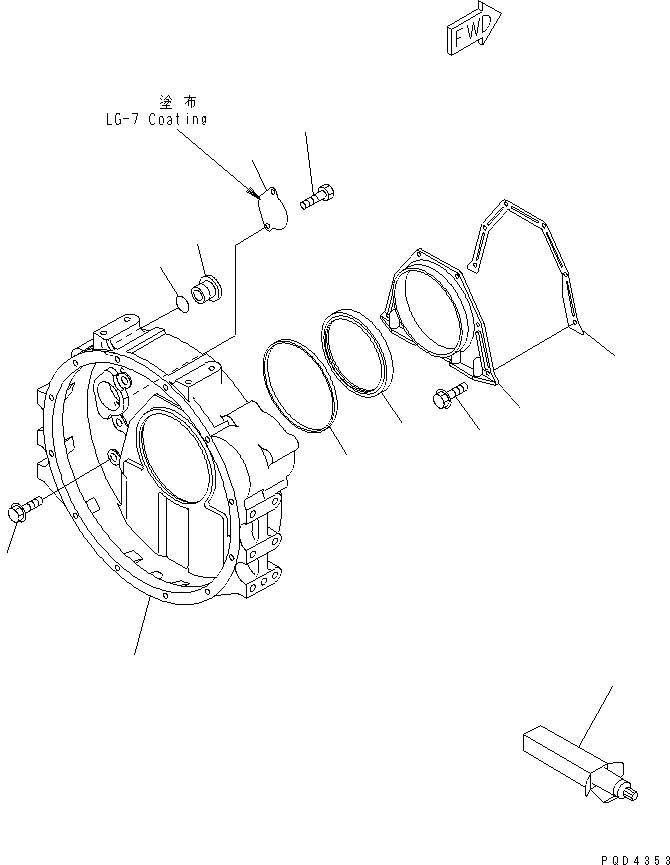 Engines Komatsu / SA6D102E-1C-Z S/N 26200467-UP(sa6d100c) / FLYWHEEL HOUSING(#26239405-26253960)(030630 : A2219-01A2)