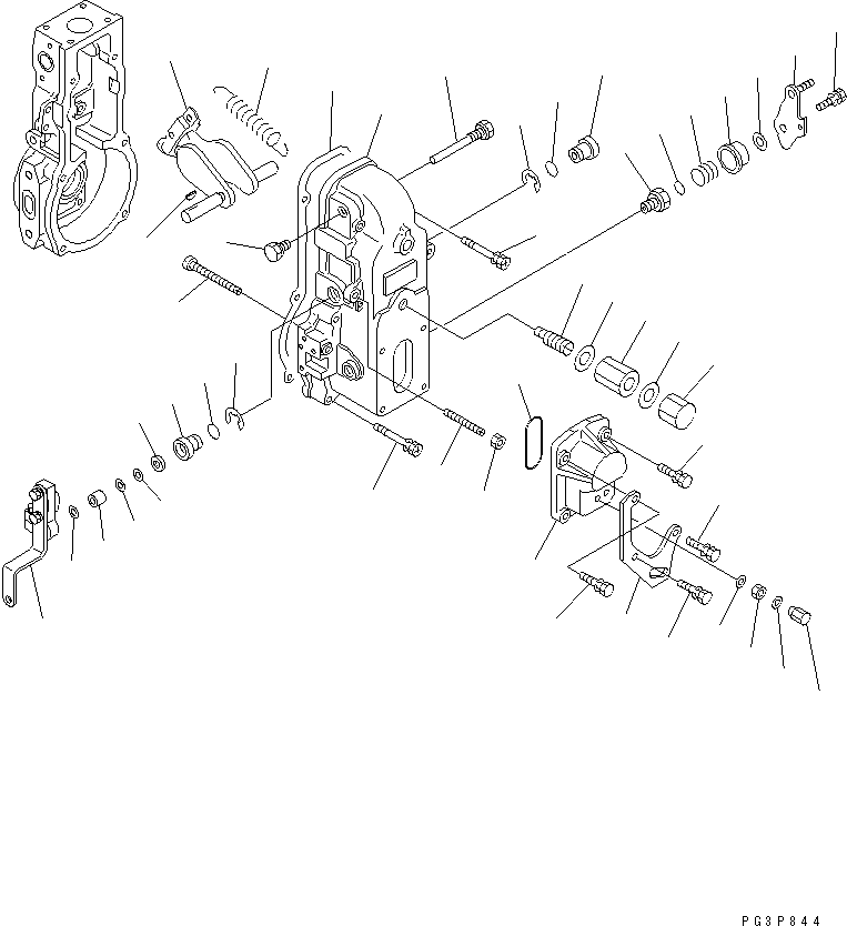 Engines Komatsu / SA6D102E-1C-Z S/N 26200467-UP(sa6d100c) / FUEL INJECTION PUMP (GOVERNOR) (2/2) (INNER PARTS)(#26201322-)(030900 : A401P-05A1)