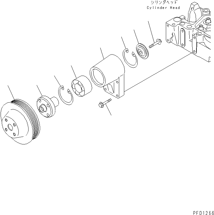 Engines Komatsu / SA6D102E-1C-Z S/N 26200467-UP(sa6d100c) / ALTERNATOR DRIVE PULLEY(#26201322-)(031180 : A502P-01A1)