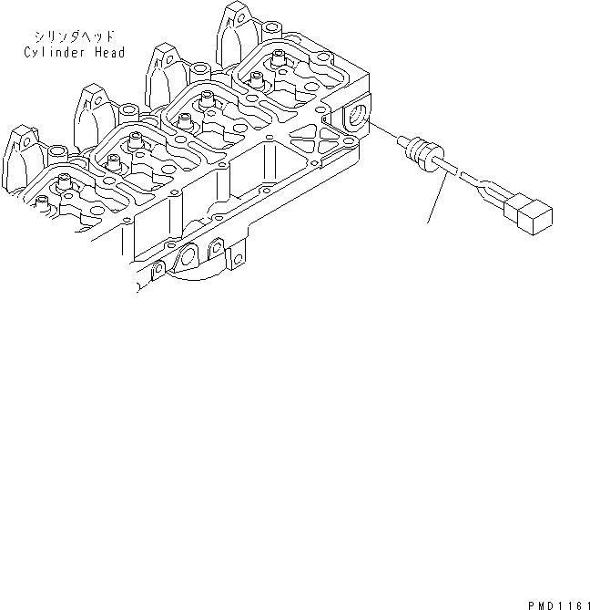 Komatsu parts book diagram for SA6D102E-1B S/N 26200467-UP: WATER TEMPERATURE SENSOR