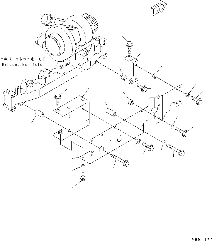 Komatsu parts book diagram for SA6D102E-1B S/N 26200467-UP: HEAT SHIELD(#26200467-26208655)