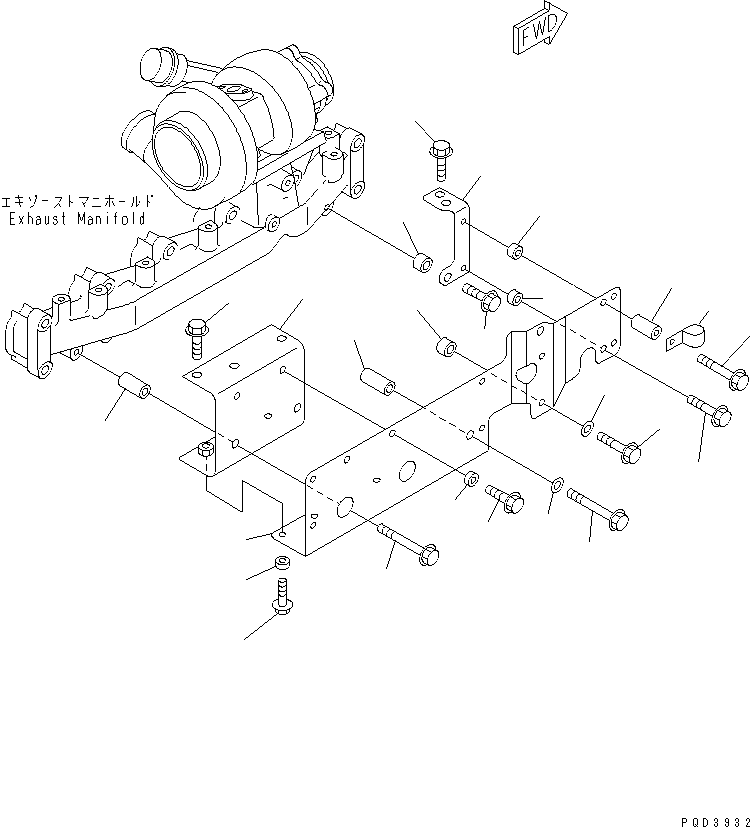 Komatsu parts book diagram for SA6D102E-1B S/N 26200467-UP: HEAT SHIELD(#26208656-)