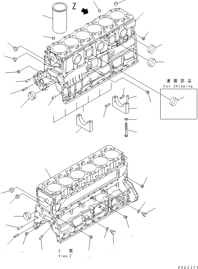 Engines Komatsu / SA6D108-1G S/N 16016-UP(sa6d107c) / CYLINDER BLOCK (A)(030250 : A2010-A2D9)