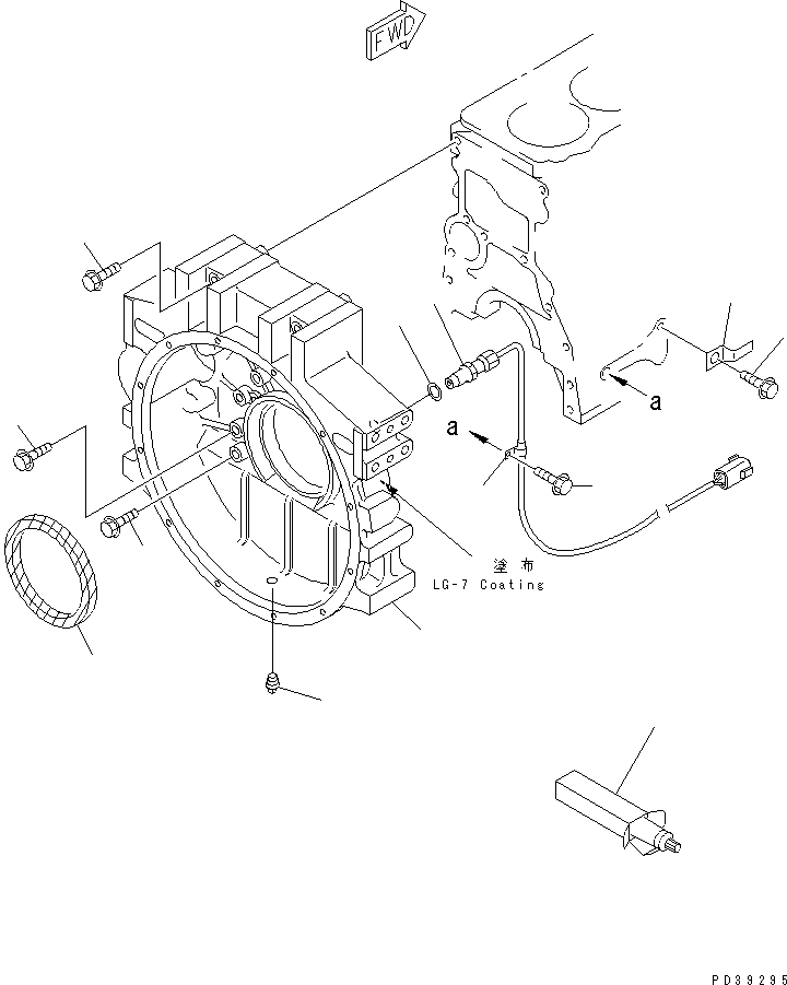 Engines Komatsu / SA6D108-1G S/N 16016-UP(sa6d107c) / FLYWHEEL HOUSING (WITH REVOLUTION SENSOR)(030360 : A2210-A2B5)
