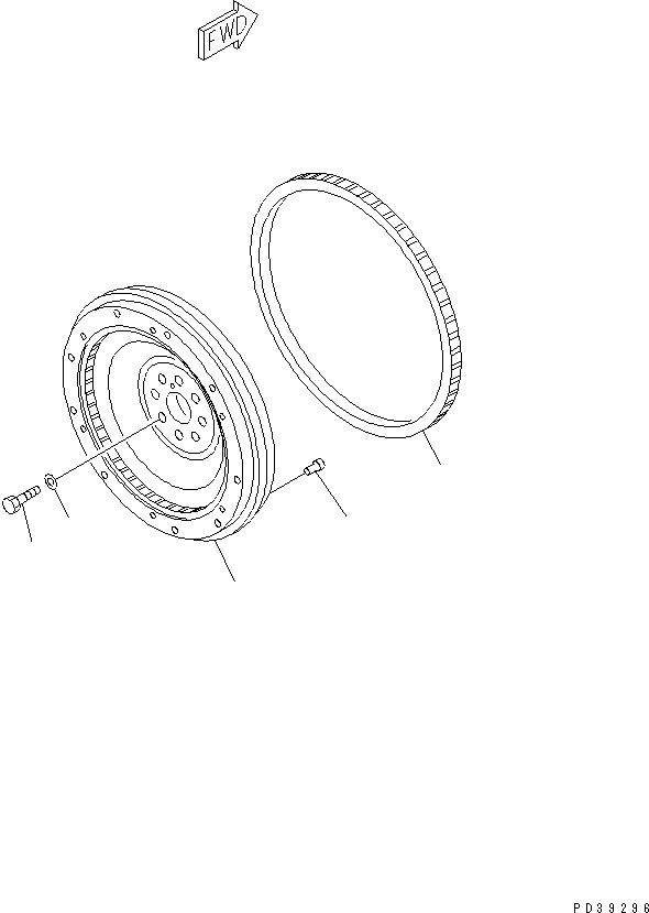 Engines Komatsu / SA6D108-1G S/N 16016-UP(sa6d107c) / FLYWHEEL(030370 : A2230-A2B1)