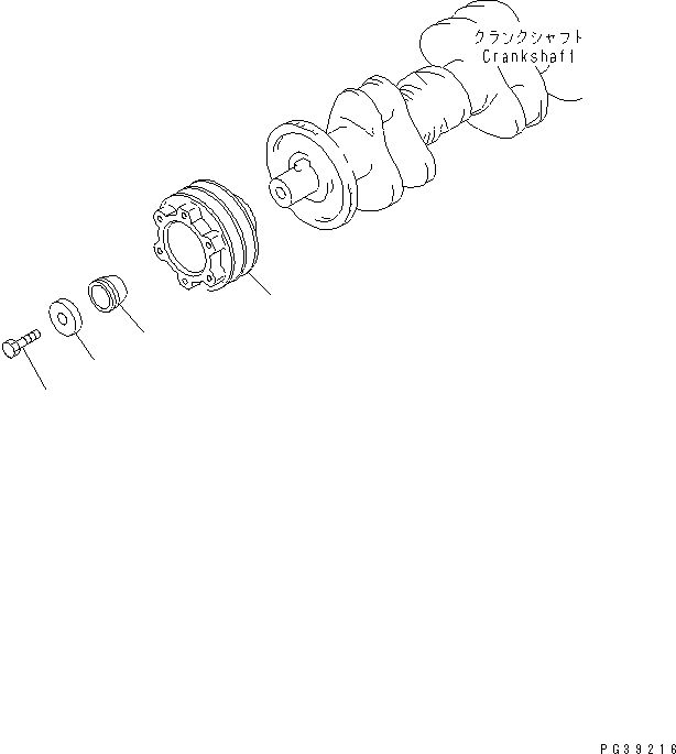 Engines Komatsu / SA6D108-1G S/N 16016-UP(sa6d107c) / CRANK PULLEY(030430 : A2370-A2B2)