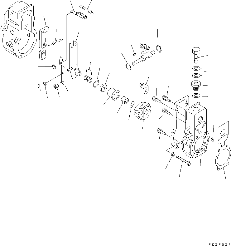 Engines Komatsu / SA6D108-1G S/N 16016-UP(sa6d107c) / FUEL INJECTION PUMP (GOVERNOR) (1/2) (INNER PARTS)(030560 : A4010-D2B6)