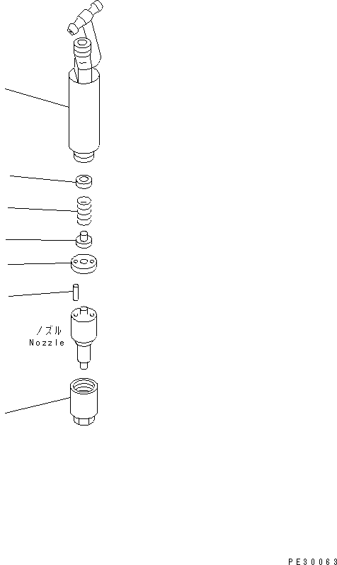 Engines Komatsu / SA6D108-1G S/N 16016-UP(sa6d107c) / NOZZLE HOLDER (INNER PARTS)(030680 : A4210-B2A3)