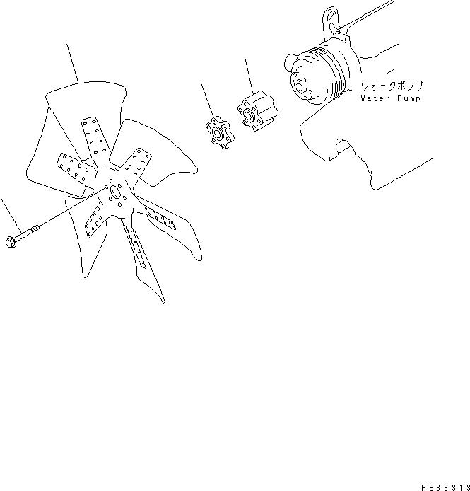 Engines Komatsu / SA6D108-1G S/N 16016-UP(sa6d107c) / COOLING FAN(030770 : A5030-A2A9)
