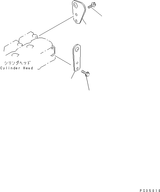 Komatsu parts book diagram for SA6D108-1A-7 S/N 10001-UP: REAR HANGER