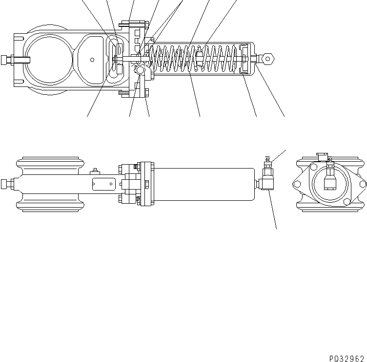 Komatsu parts book diagram for SA6D140-1FF-G S/N 10001-UP: EXHAUST BRAKE (REPAIR PARTS AND KIT)(#17739-20231)