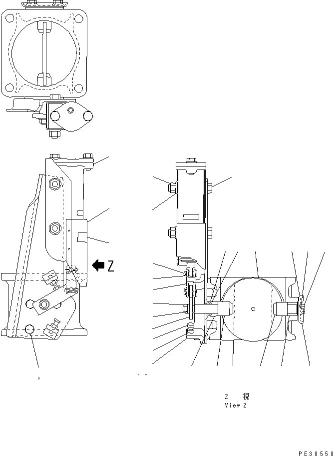 Komatsu parts book diagram for SA6D140-1FF-G S/N 10001-UP: EXHAUST BRAKE (INNER PARTS)(#20626-25254)