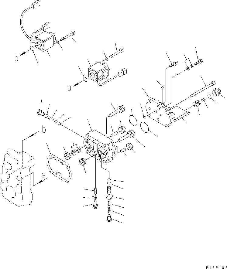 Komatsu parts book diagram for SA6D140-1FF-G S/N 10001-UP: FUEL INJECTION PUMP (GOVERNOR) (2/2) (FOR ELECTRICAL GOVERNOR) (INNER PARTS)(#17983-)