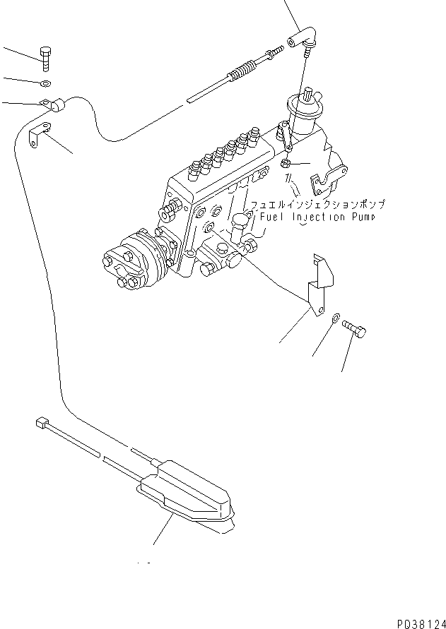 Komatsu parts book diagram for SA6D140-1FF-G S/N 10001-UP: ENGINE STOP MOTOR(#17983-)