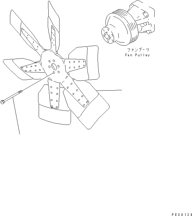Komatsu parts book diagram for SA6D140-1FF-G S/N 10001-UP: COOLING FAN(#17983-)