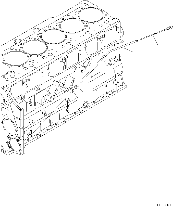 Komatsu parts book diagram for SA6D140E-3E-7 S/N 110001-UP: OIL LEVEL GAUGE