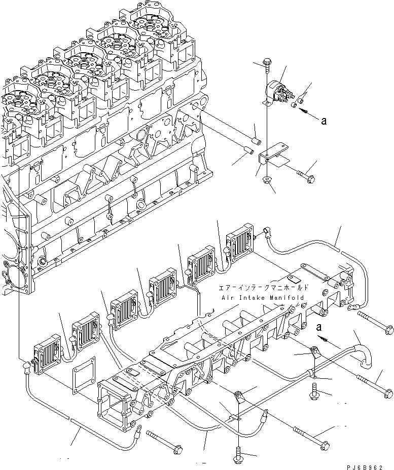 Komatsu parts book diagram for SA6D140E-3E-7 S/N 110001-UP: WIRING (1/3) SWITCH AND HEATER