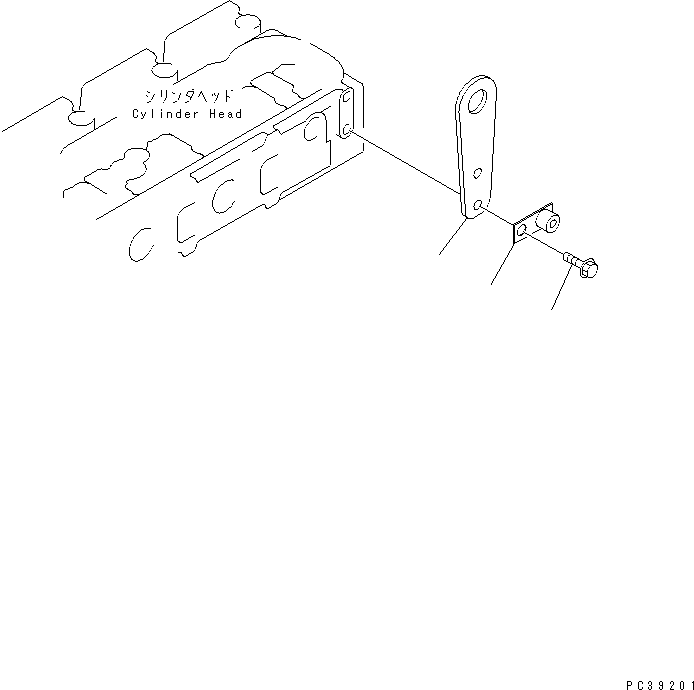Komatsu parts book diagram for SA6D108E-2A-H7 S/N 19030-UP: REAR HANGER(#21560-)