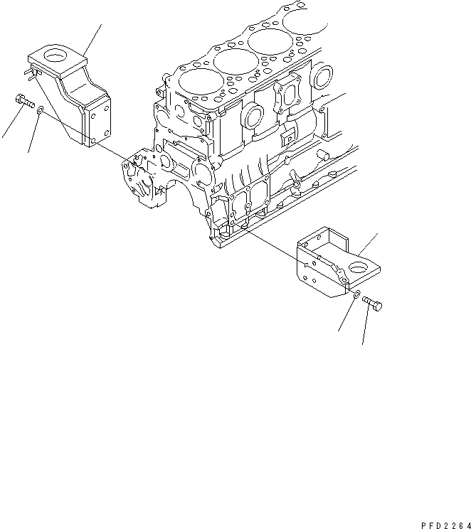 Komatsu parts book diagram for SA6D108E-2A-H7 S/N 19030-UP: ENGINE MOUNTING (FOR MECHANICAL GOVERNOR) (WITH AIR COMPRESSOR)(#32423-)