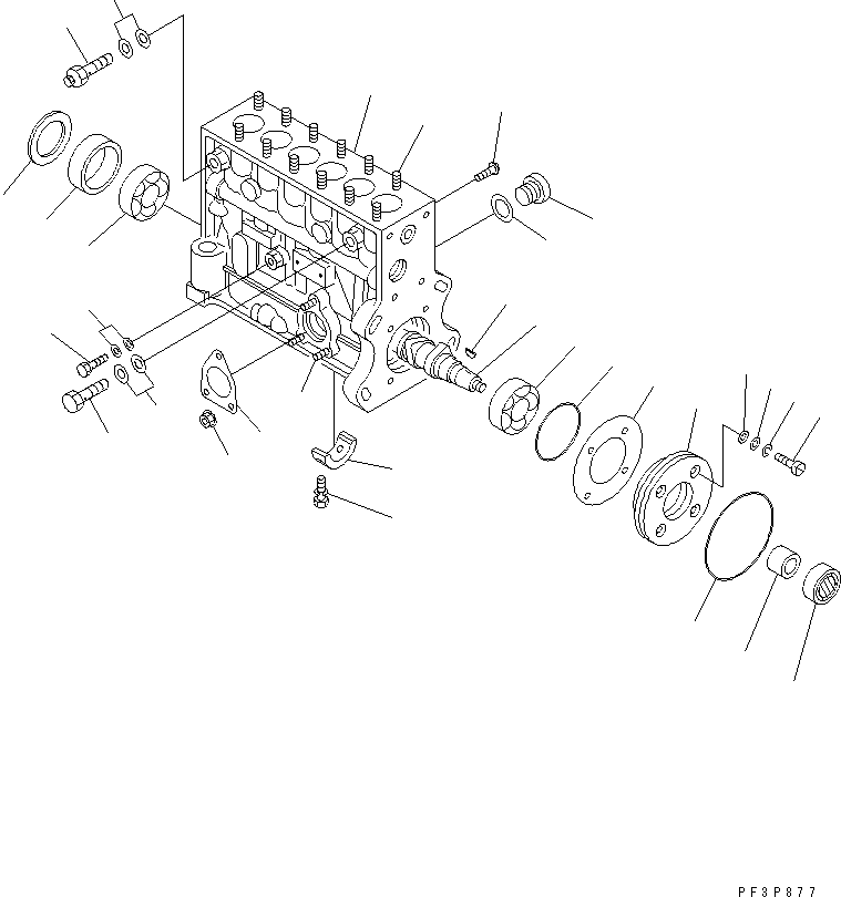 Komatsu parts book diagram for SA6D108E-2A-H7 S/N 19030-UP: FUEL INJECTION PUMP (PUMP) (1/2) (FOR ELECTRICAL GOVERNOR) (INNER PARTS)(#21722-23859)