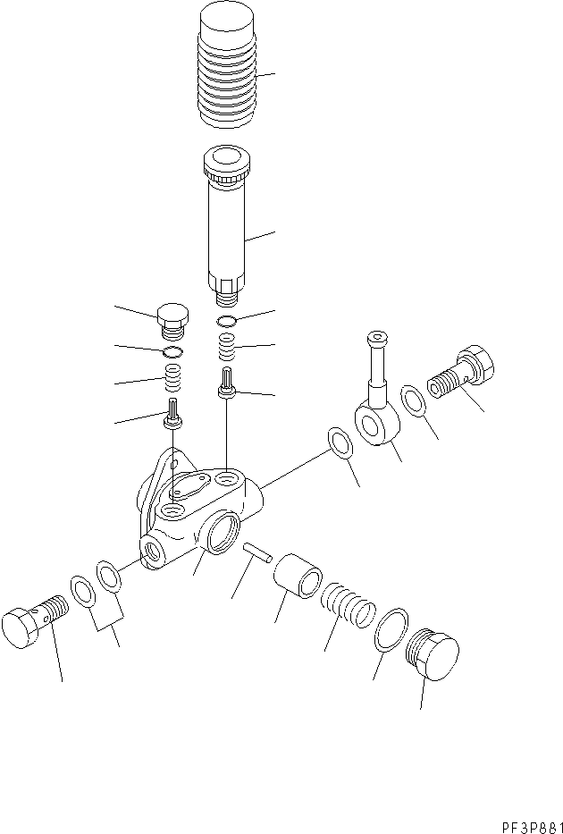 Komatsu parts book diagram for SA6D108E-2A-H7 S/N 19030-UP: FUEL INJECTION PUMP (FEED PUMP) (FOR ELECTRICAL GOVERNOR) (INNER PARTS)(#21722-23859)