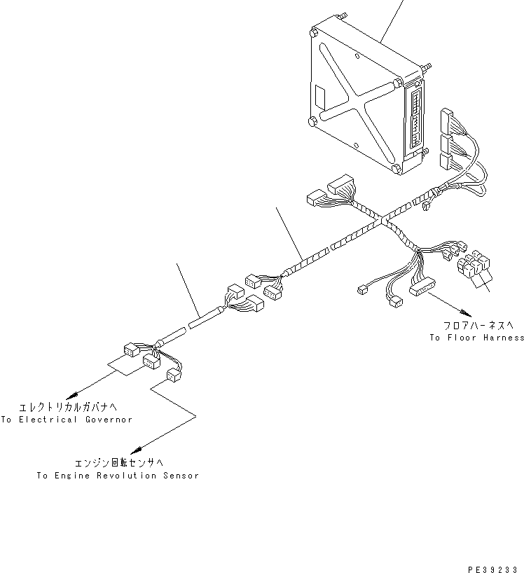 Komatsu parts book diagram for SA6D108E-2A-H7 S/N 19030-UP: ENGINE WIRING PARTS (FOR ELECTRICAL GOVERNOR)(#21562-26165)