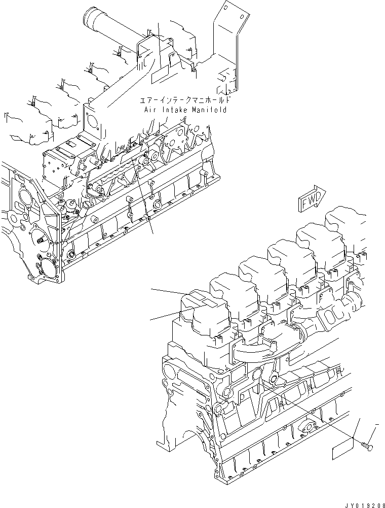 Komatsu parts book diagram for SA6D140E-3L-7 S/N 110001-UP: NAME PLATE AND CAUTION PLATE
