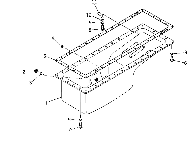 Engines Komatsu / SA6D110-1A S/N 10001-UP(sa6d110r) / OIL PAN(060040 : 0211)