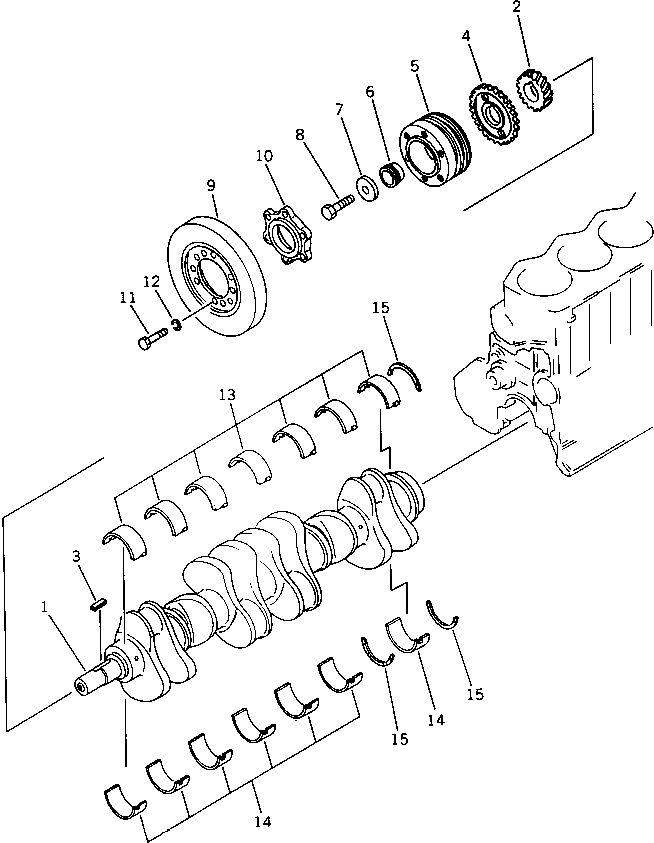 Engines Komatsu / SA6D110-1A S/N 10001-UP(sa6d110r) / CRANK SHAFT(060060 : 0231)