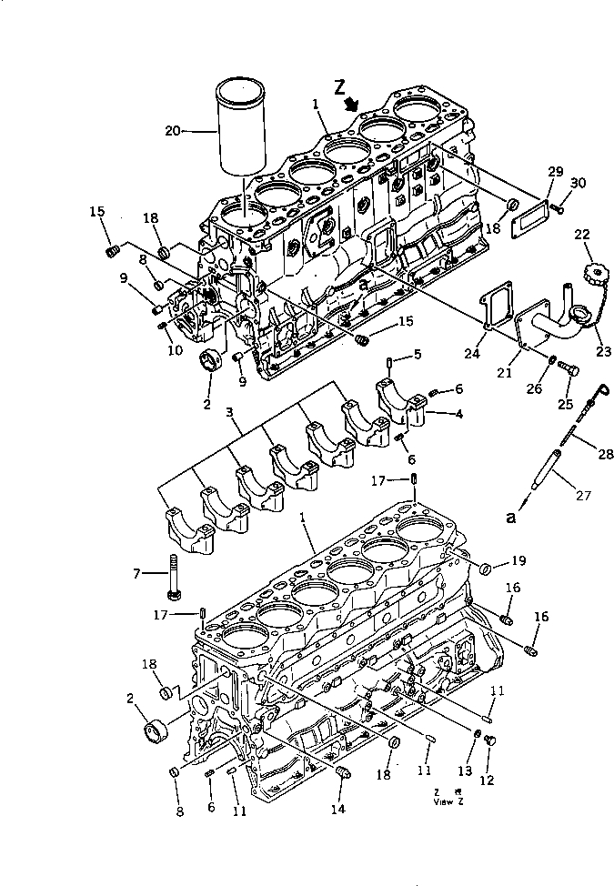 Engines Komatsu / SA6D110-1V S/N 50202-UP(sa6d112r) / CYLINDER BLOCK(060010 : 0202)