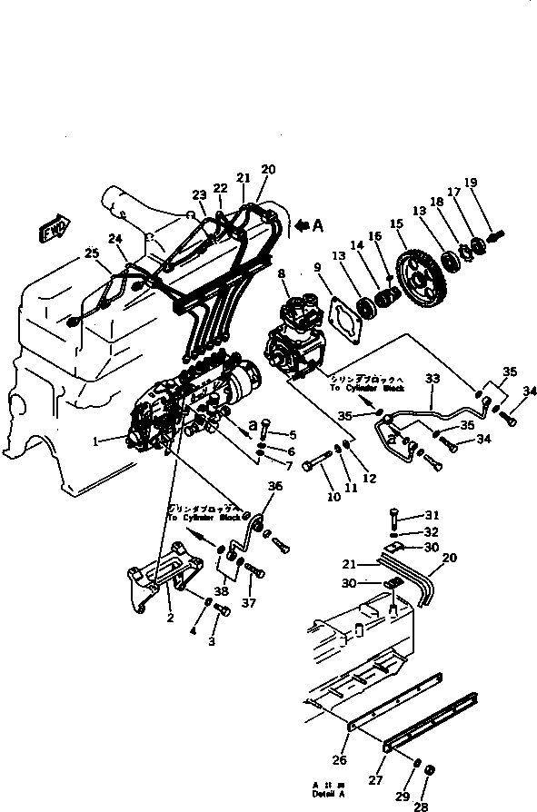 Engines Komatsu / SA6D110-1V S/N 50202-UP(sa6d112r) / FUEL INJECTION PUMP AND PIPING(120010 : 0402)