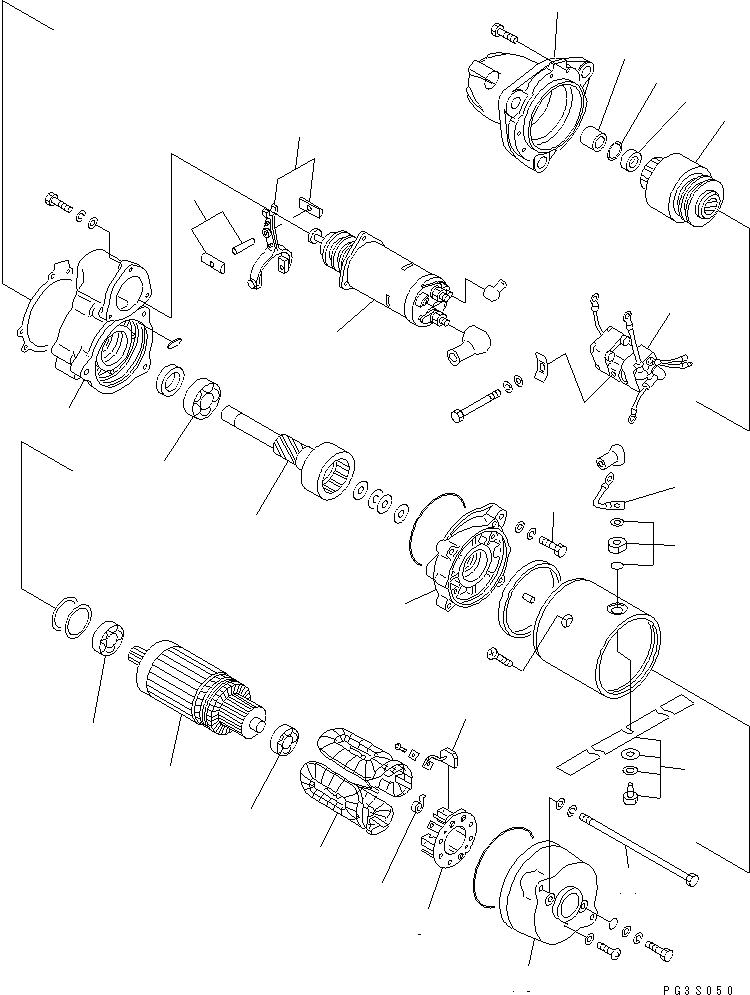 Engines Komatsu / SA6D110-1V S/N 50202-UP(sa6d112r) / STARTING MOTOR (7.5KW)(#53208-)(180070 : 0661A)