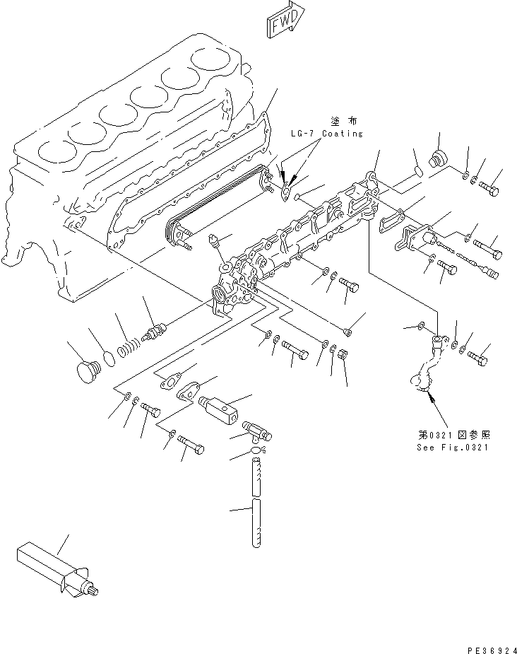 Engines Komatsu / SA6D110-1J S/N 50202-UP(sa6d116c) / LUBRICATING OIL COOLER (A SPEC.)(090060 : 0334)