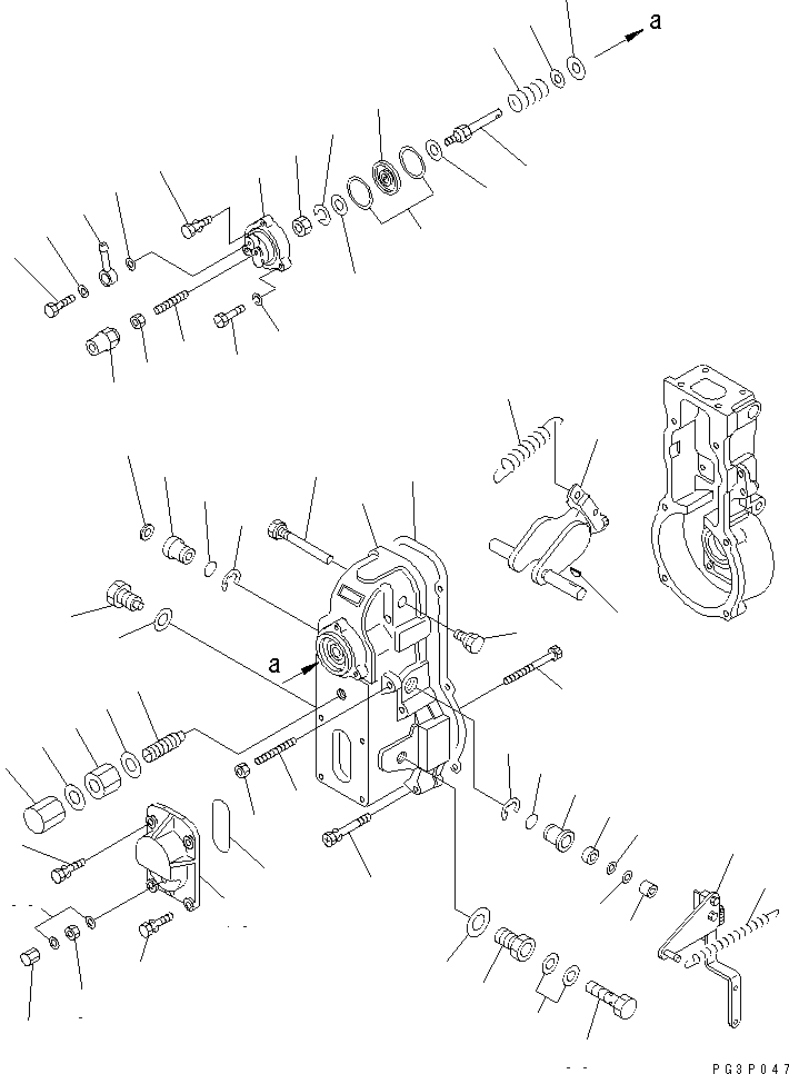 Engines Komatsu / SA6D110-1J S/N 50202-UP(sa6d116c) / FUEL INJECTION PUMP (GOVERNOR) (2/2)(120110 : 0462)