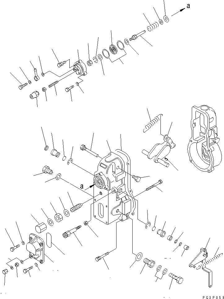 Engines Komatsu / SA6D110-1J S/N 50202-UP(sa6d116c) / FUEL INJECTION PUMP (GOVERNOR) (2/2) (FOR IRAN) (LOG ROADER)     (EXCEPT JAPAN)(120130 : 0466)