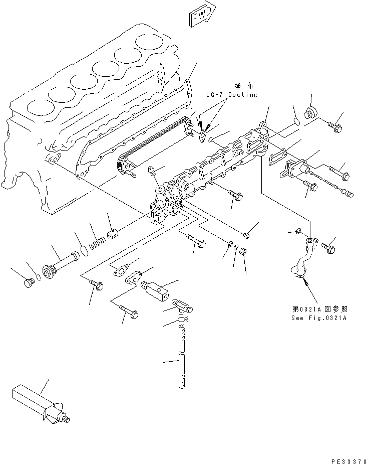 Engines Komatsu / SA6D110-1W S/N 54110-UP(sa6d118c) / LUBRICATING OIL COOLER (COLD TERRAIN SPEC.)(#60925-)(090090 : 0335A)