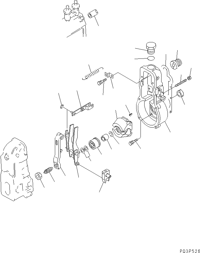 Engines Komatsu / SA6D110-1D S/N 10350-UP(sa6d118r) / FUEL INJECTION PUMP (GOVERNOR) (1/2)(#10350-49999)(120090 : 0461)