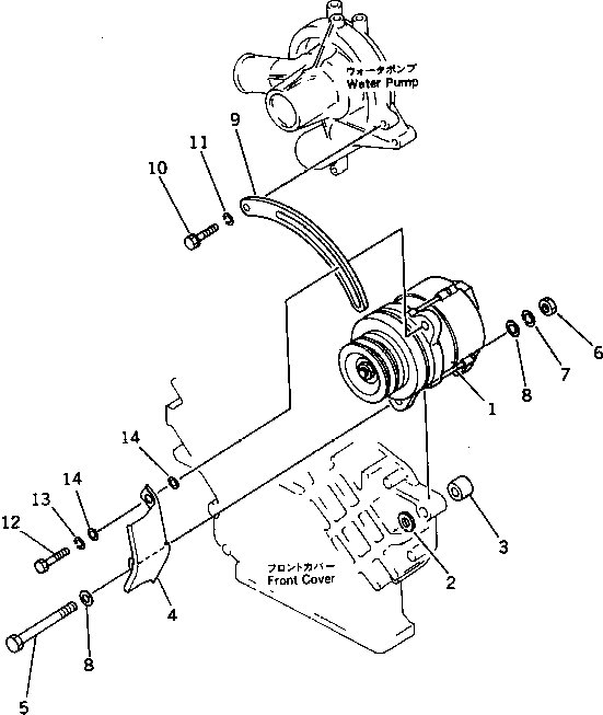 Engines Komatsu / SA6D110-1D S/N 10350-UP(sa6d118r) / ALTERNATOR AND MOUNTING (25A)(180010 : 0601)