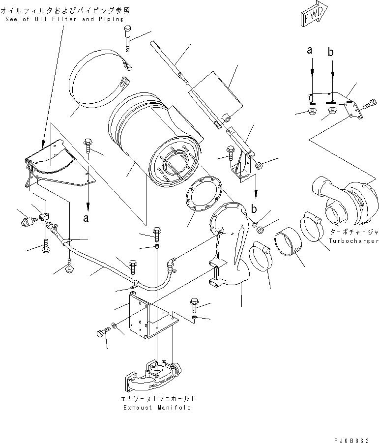 Komatsu parts book diagram for SA6D140E-3CM-7 S/N 110001-UP: AIR CLEANER