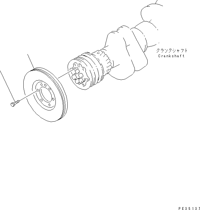Komatsu parts book diagram for SA6D125E-2A-KU S/N 60721-UP: DAMPER