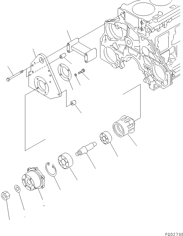 Komatsu parts book diagram for SA6D125E-2A-KU S/N 60721-UP: FAN DRIVE (PULLEY DIA 212MM)(#72612-)