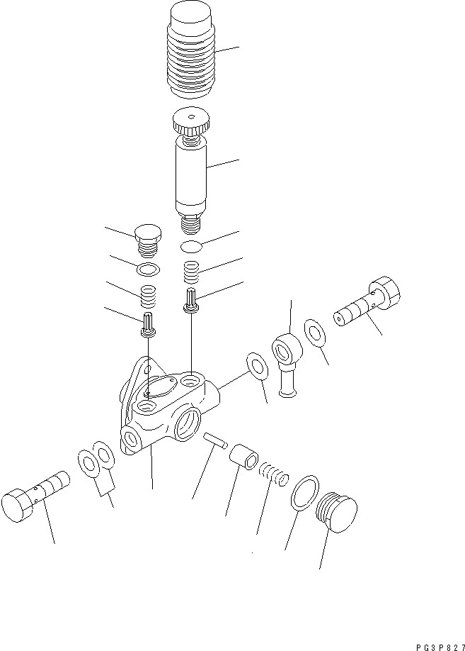 Komatsu parts book diagram for SA6D125E-2A-C S/N 60721-UP: FUEL INJECTION PUMP (FEED PUMP) (WITH BOOST-COMPENSATOR) (INNER PARTS)(#60721-77551)