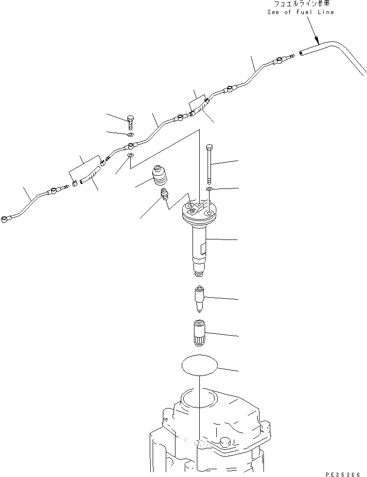 Komatsu parts book diagram for SA6D125E-2A-C S/N 60721-UP: INJECTION NOZZLE