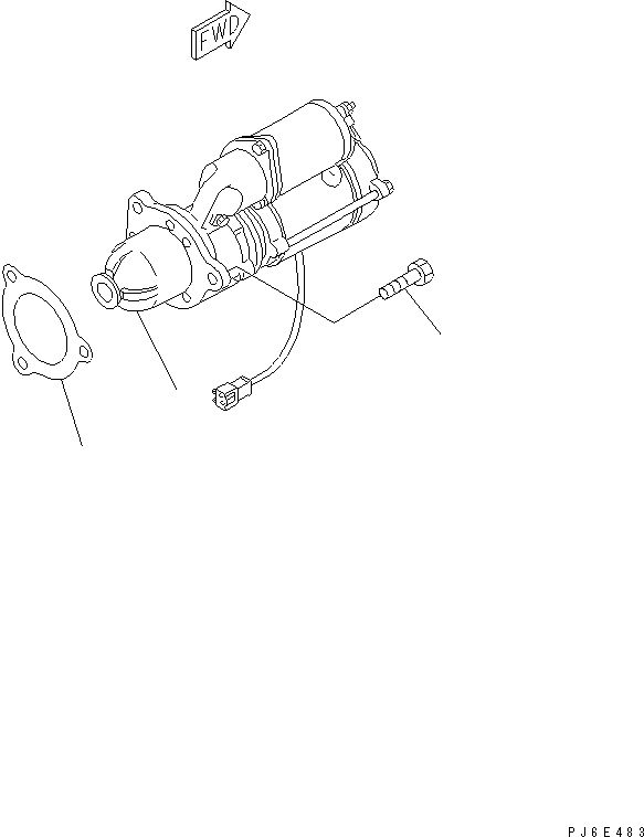 Komatsu parts book diagram for SA6D125E-2A-C S/N 60721-UP: STARTING MOTOR MOUNTING (11KW)(#85788-)