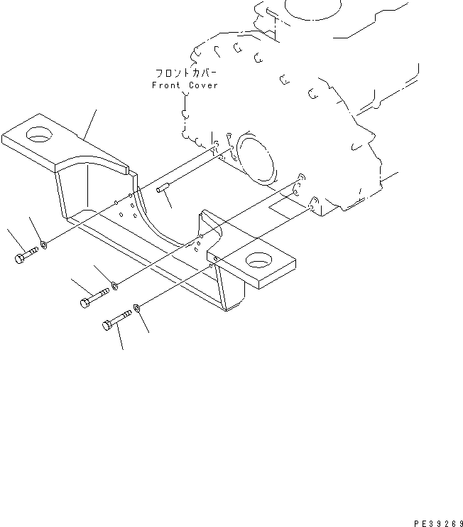 Engines Komatsu / SA6D125E-2CT-T7 S/N 60721-UP(sa6d12ic) / ENGINE MOUNTING(#61589-)(030260 : A2250-A3B6)